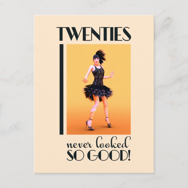 Twenties never looked so good Vintage Postcard (Front)