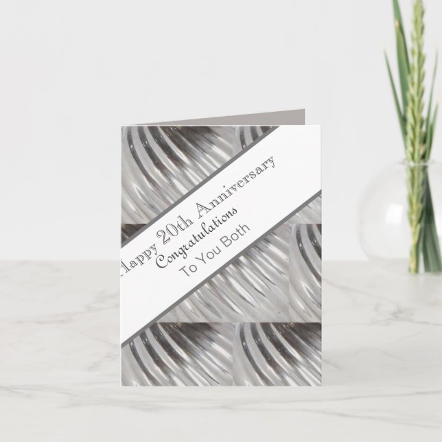 Twentieth Wedding Anniversary Platinum   Card (Front)