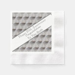 Twentieth Wedding Anniversary Platinum Napkin