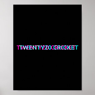 Twenty20 Cricket Sports Team Varsity Jersey Sport Poster