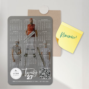 Twenty 22 Brush Script 2022 Calendar Holiday Photo Magnet