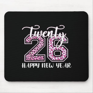 Twenty 26 2026 Happy New Year Leopard Pattern Wome Mouse Pad