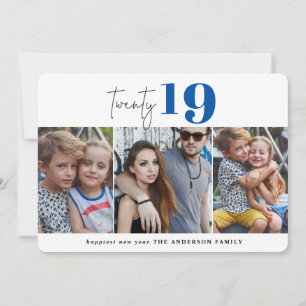 TWENTY bold graphic multi photo new year Holiday Card