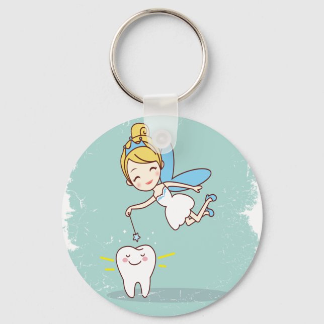 Twenty-eighth February - Tooth Fairy Day Key Ring (Front)