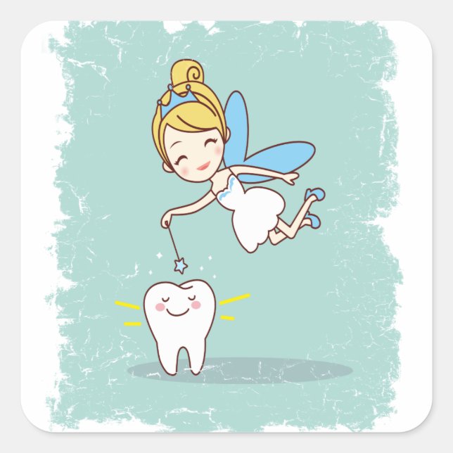 Twenty-eighth February - Tooth Fairy Day Square Sticker (Front)