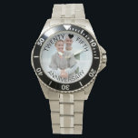 Twenty Fifth Anniversary Photo Watch<br><div class="desc">Personalised photo watch for your twenty fifth wedding anniversary (or personalise for anything you want!). The template is set up for you to add your own photo and you can also edit all of the text if you wish. The wording sits on a semi-transparent border overlay above your photo. The...</div>