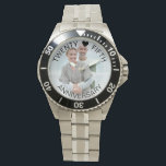 Twenty Fifth Anniversary Photo Watch<br><div class="desc">Personalised photo watch for your twenty fifth wedding anniversary (or personalise for anything you want!). The template is set up for you to add your own photo and you can also edit all of the text if you wish. The wording sits on a semi-transparent border overlay above your photo. The...</div>