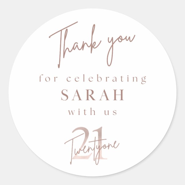 Twenty-first Birthday Stickers (Front)