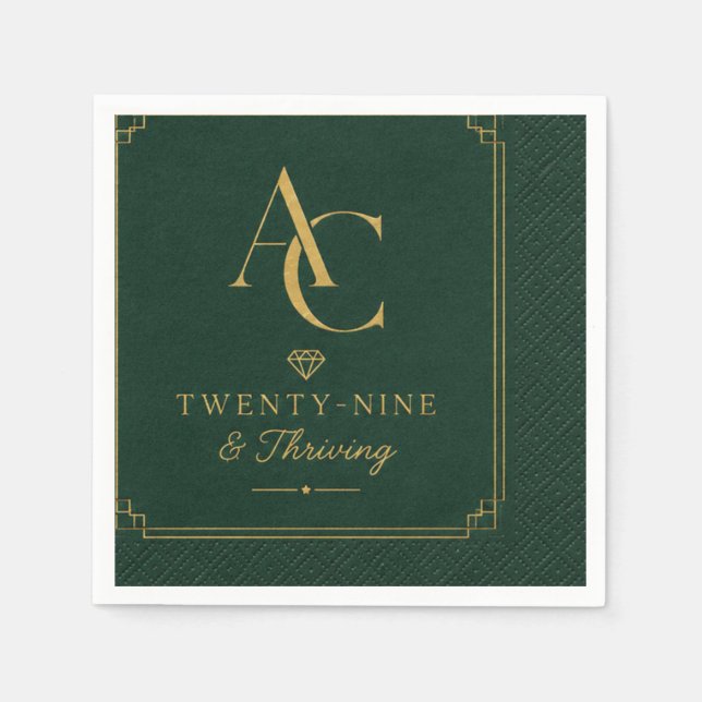 Twenty-Nine & Thriving Cocktail Napkin (Front)