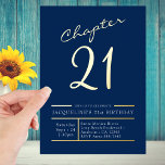 Twenty One Blue Gold 21st Birthday Party Gold<br><div class="desc">Celebrate your 21st in style with our personalised 21st birthday invitations. These blue and gold foil invites will be the perfect way to invite all your family and friends to join you in celebrating this special milestone. Create a lasting memory of your special day as you invite all your loved...</div>