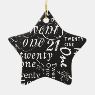 Twenty One Ceramic Tree Decoration