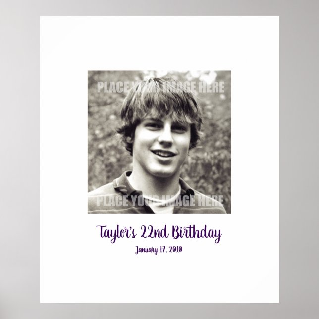 Twenty second birthday 22nd Sign In Party Board 22 (Front)