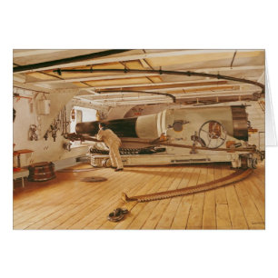 Twenty-Seven Pound Cannon on a Battleship