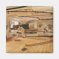 Twenty-Seven Pound Cannon on a Battleship