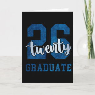 Twenty Six Graduate Cl Of 2026 Blue Senior Graduat Card