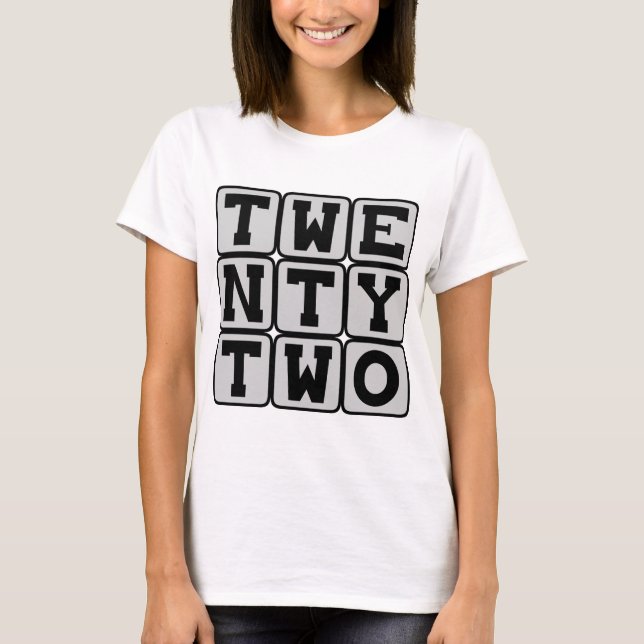 Twenty Two, Number 22 T-Shirt (Front)