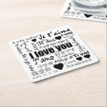 Twenty-Two Ways to Say I Love You Coaster<br><div class="desc">Twenty-Two Ways to Say I Love You Black and White Coaster. Perfect gift for any home or couple.


Images used on this item are Officially licensed / © Graphics Factory.com</div>
