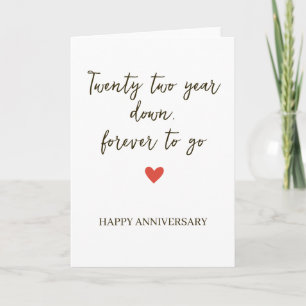 Twenty Two Years Down / Forever to Go Card