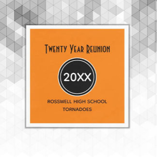 Twenty year Class Reunion  paper  Napkin
