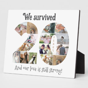 Twenty Year Wedding Anniversary  Plaque