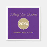 Twenty yr  Class Reunion Paper Napkin