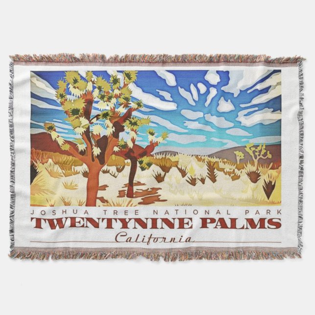 Twentynine Palms Califorina Throw Blanket (Front)