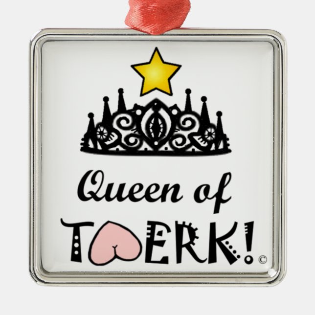 Twerk Star Queen Metal Tree Decoration (Front)