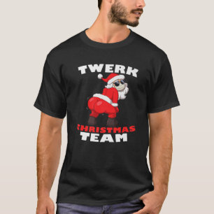 Twerking Santa Claus In Face Mask Twerk Christmas T-Shirt