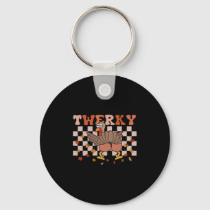 Twerky Thanksgiving Funny Turkey Butt Twerk Dance  Key Ring