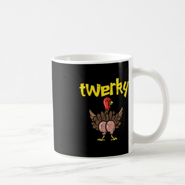 Twerky Turkey Butt Fun Thanksgiving Twerk Dance Pu Coffee Mug (Right)