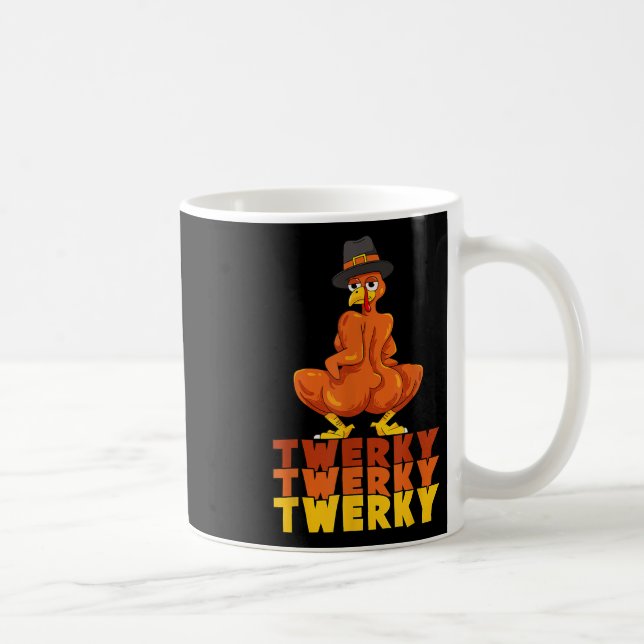 Twerky Turkey Butt Thanksgiving Dance Funny  Coffee Mug (Right)