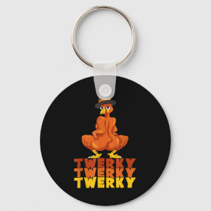 Twerky Turkey Butt Thanksgiving Dance Funny  Key Ring