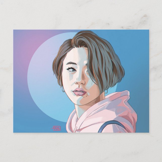 TWICE Chaeyoung Postcard Strawberry version (Front)