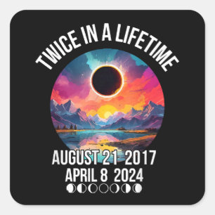 Twice in a Lifetime April 08 April 2024 GIft For Square Sticker