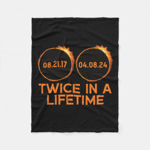 Twice In A Lifetime Solar Eclipse 2024 Totality Ap Fleece Blanket