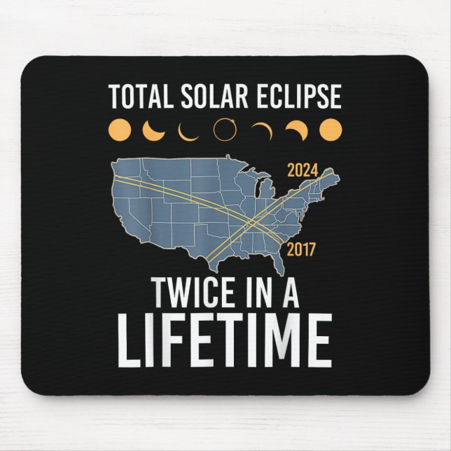 Twice In A Lifetime Solar Eclipse Shirt 2024 Total Mouse Pad (Front)
