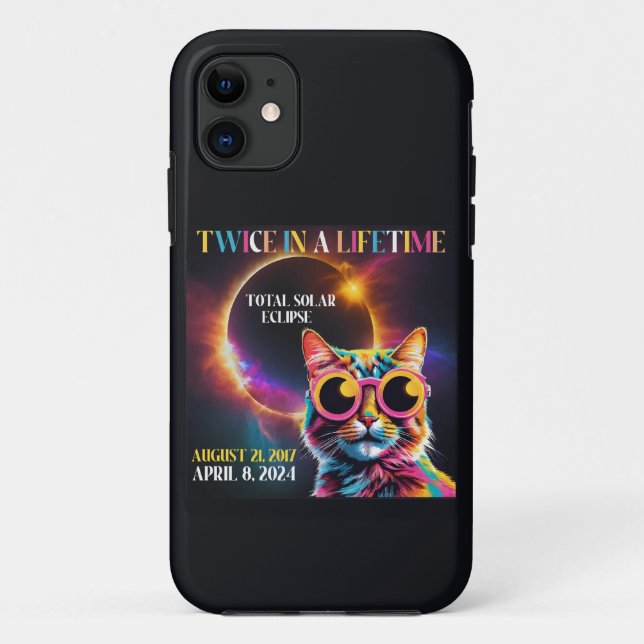 Twice In A Lifetime Total Solar Eclipse 2024 Funny Case-Mate iPhone Case (Back)