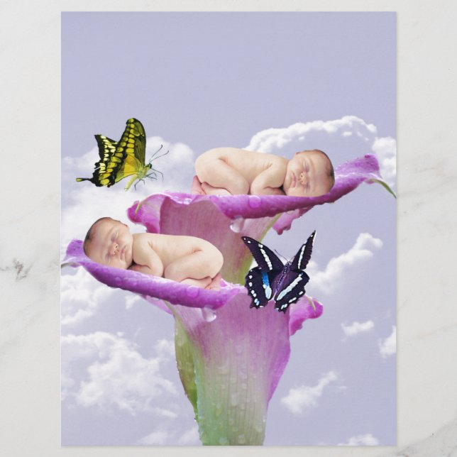 Twice the joy with baby twins shower invitation (Front)