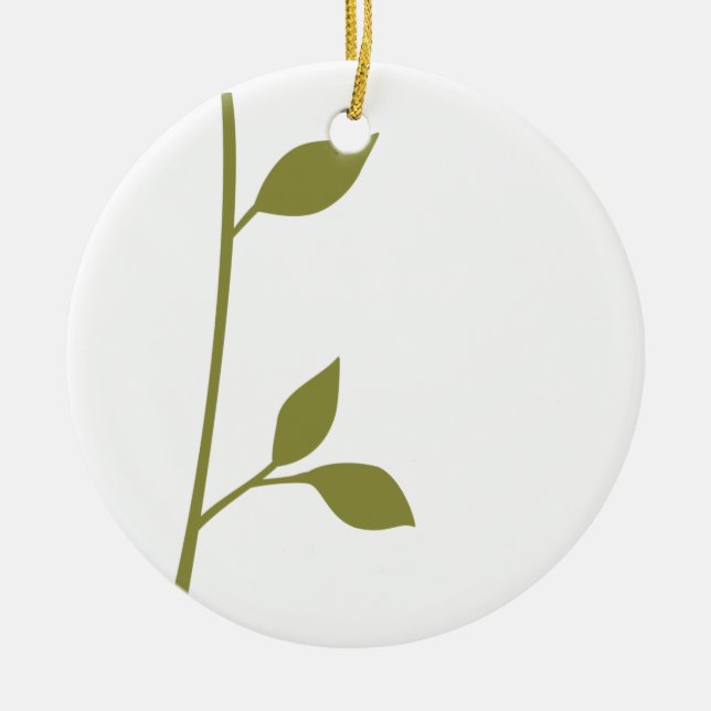 Twig and Leaf Ceramic Tree Decoration (Front)