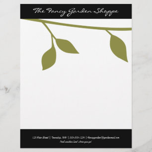 Twig and Leaf Personalized Letterhead