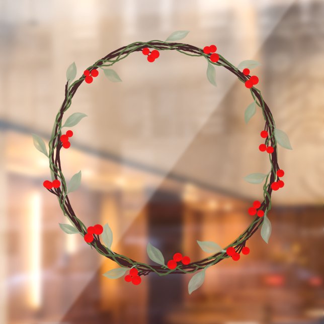 Twiggy Winter Wreath with Leaves and Berries (Sheet 2)