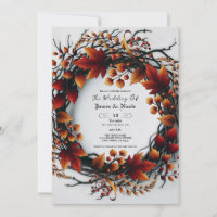 Twigs & Leaves Elegant Fall Floral Autumn Wedding