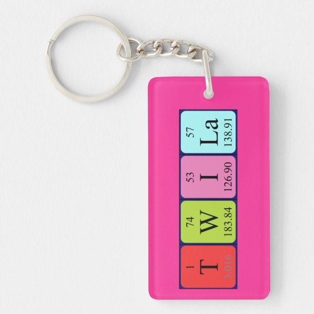 Twila periodic table name keyring (Front)