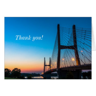 Twilight At Bill Emerson Bridge Thank you Notecard