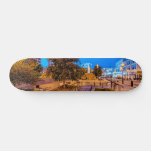 Twilight At Park Central Square Skateboard