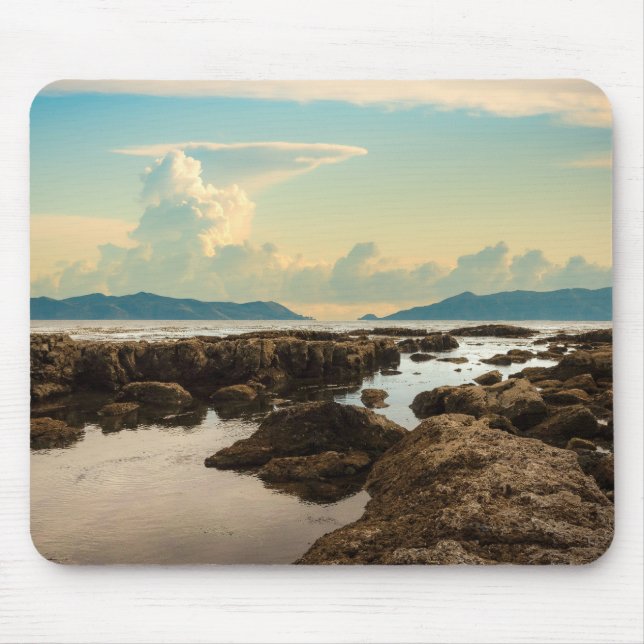 Twilight at the Tide Pools at Cabrillo Beach Photo Mouse Pad (Front)