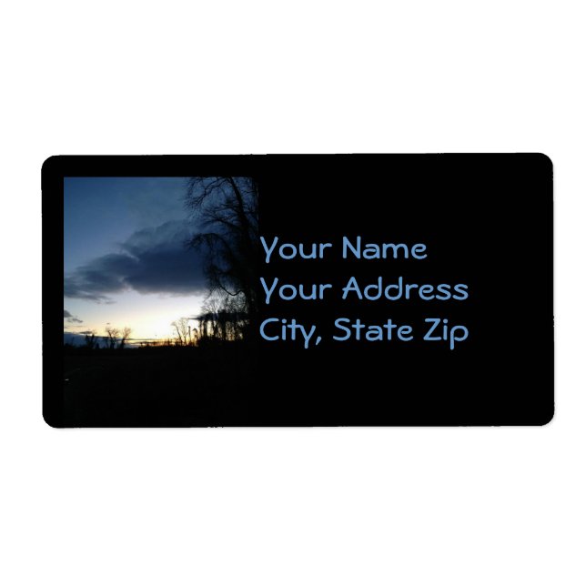 Twilight At The Tree in Winter II Address Labels (Front)