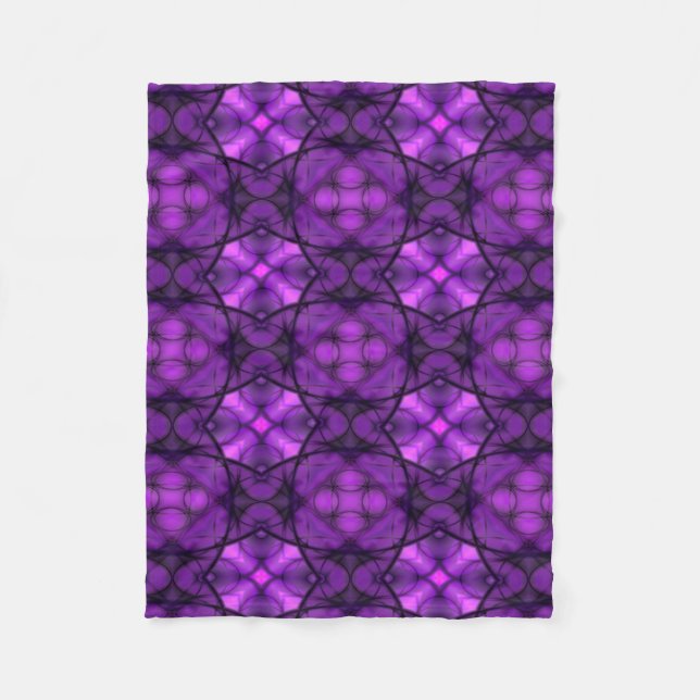 Twilight Bloom Fleece Blanket (Front)