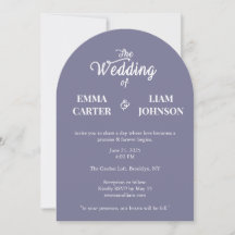 Twilight Bloom Minimal Wedding Invitation