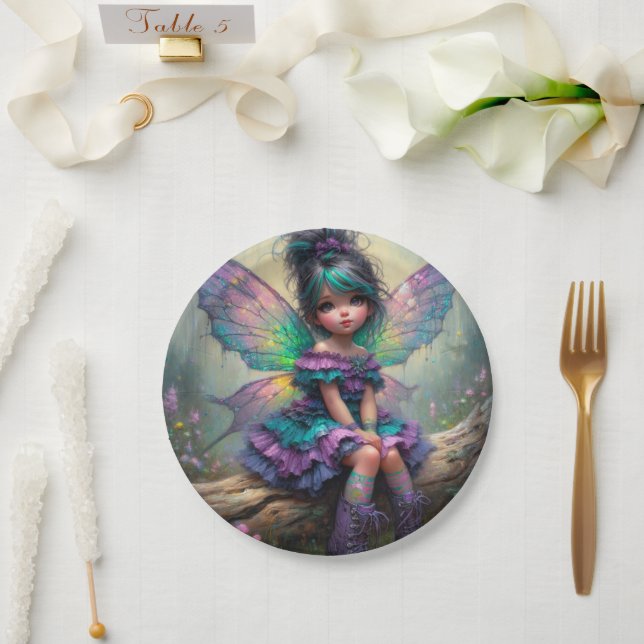  Twilight Blossom Fairy Paper Plate (Wedding)